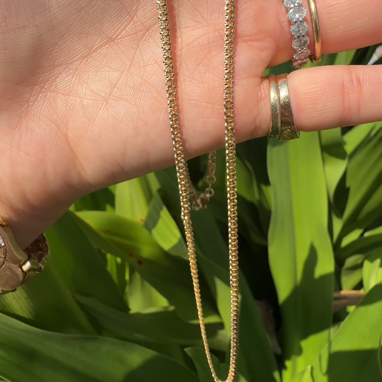 18K Yellow Gold Diamond Cut Cuban Link Chain