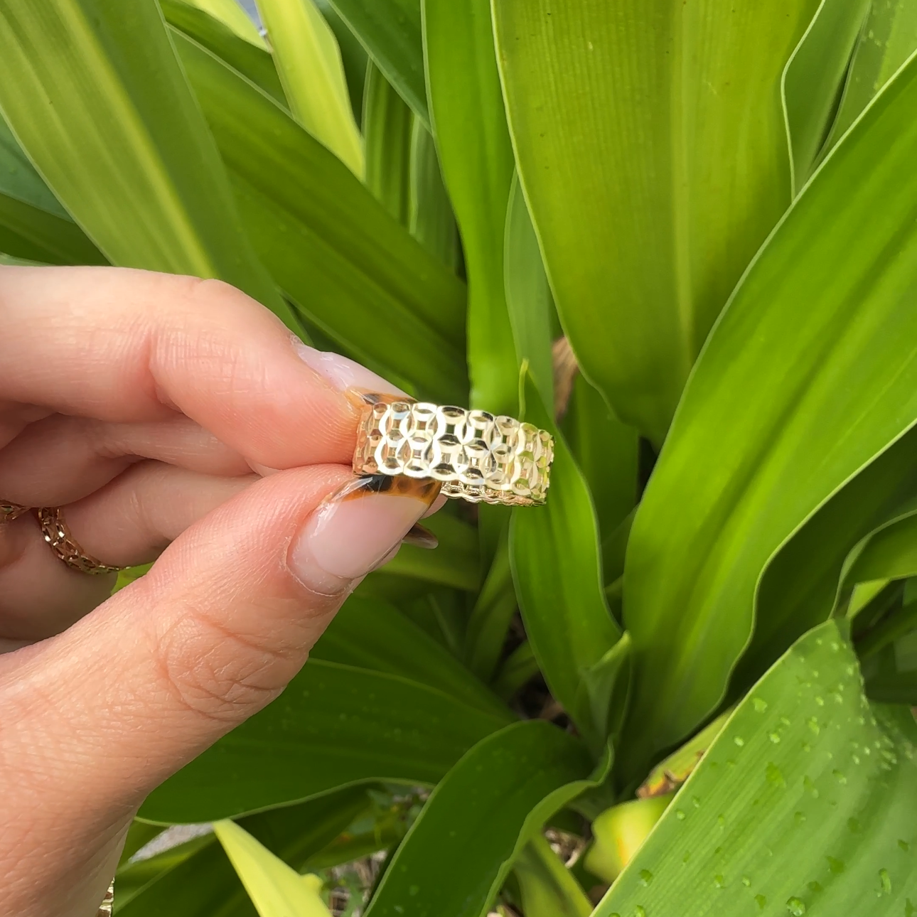 18K Yellow Gold Double DC Money Coin Ring